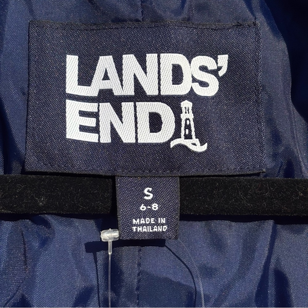 Lands' End 3 in 1 Coat w/quilted removable inner coat. Wind-waterproof size 8 - Picture 5 of 11